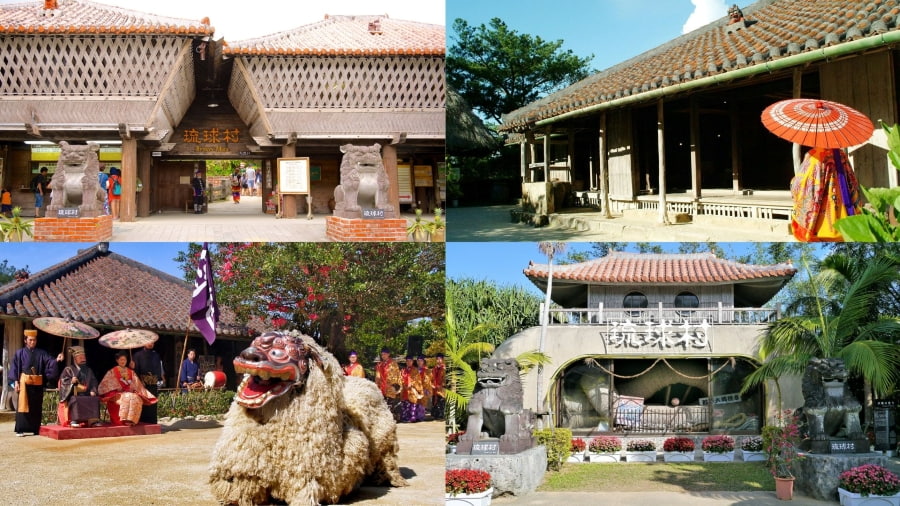 Làng làng truyền thống Ryukyu Mura là nơi tái hiện lại cuộc sống và kiến trúc truyền thống của Vương quốc Ryukyu xưa