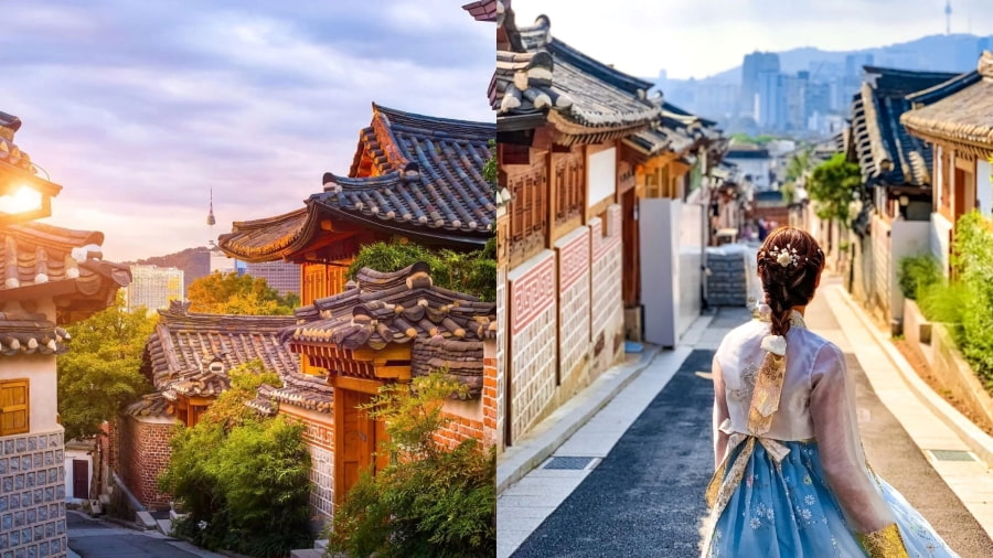 Tham quan làng cổ Bukchon Hanok gần cung điện cũng là một trải nghiệm mà bạn nên thử