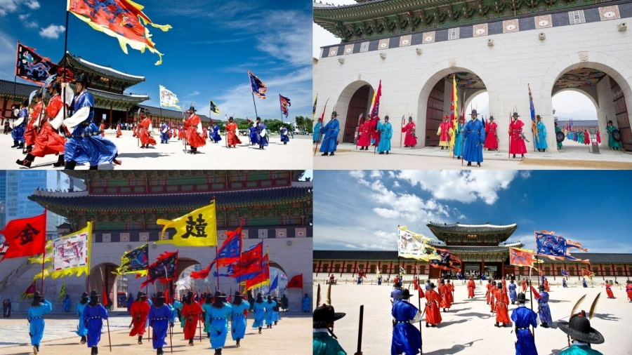 Tham gia nghi lễ đổi gác tại Gyeongbokgung là một trải nghiệm thú vị và đáng nhớ
