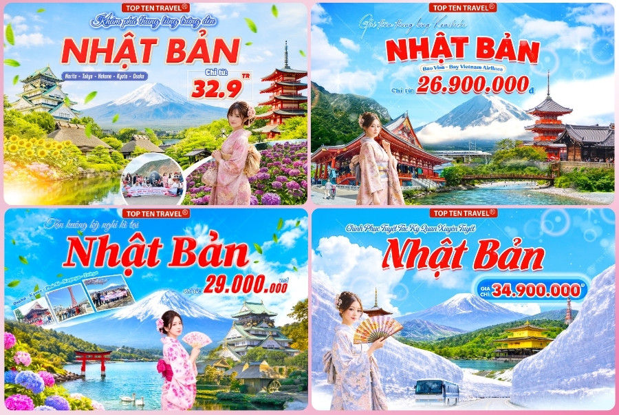 Top Ten Travel hiện đang cung cấp đa dạng các hành trình tour Nhật Bản để du khách dễ dàng lựa chọn