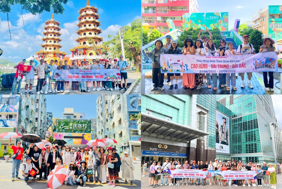 Lịch trình tour Đài Loan của Top Ten Travel được khởi hành quanh năm và đa dạng