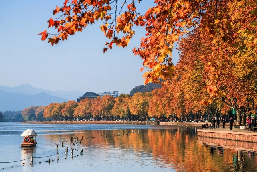 Cảnh thu Tây Hồ nên thơ làm say lòng biết bao du khách