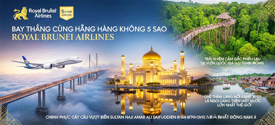 Khám phá Brunei với dịch vụ cao cấp, trải nghiệm độc đáo