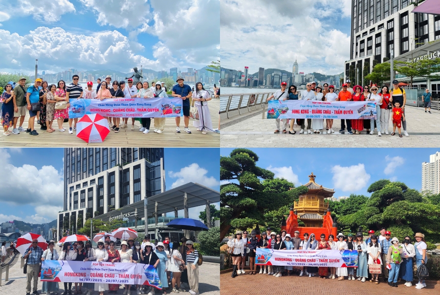 Đoàn khách nhà Top Ten Travel trong hành trình khám phá Hong Kong - Quảng Châu - Thẩm Quyến