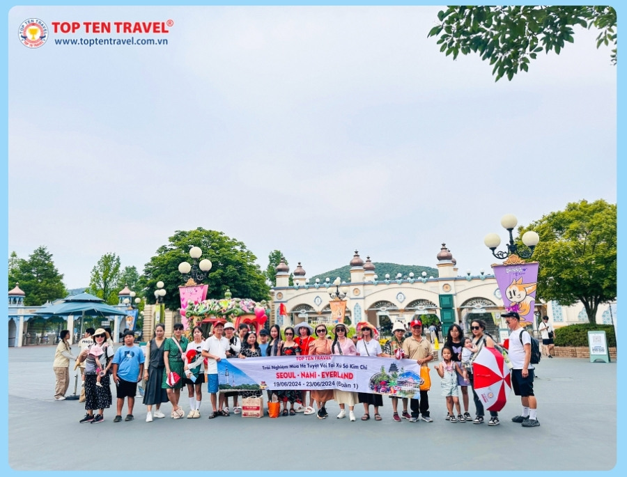 Trọn ngày vui chơi tại Everland cùng Đoàn khách Top Ten Travel