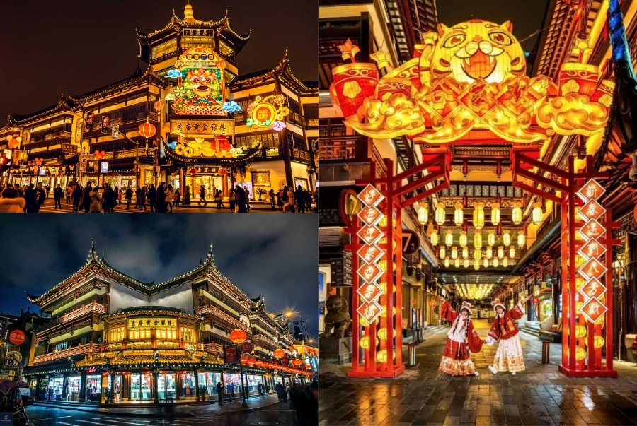 Miếu Thành Hoàng nhộn nhịp về đêm là điểm hẹn không thể bỏ lỡ ở Thượng Hải