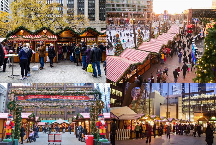 Christkindlmarket là chợ Giáng Sinh ngoài trời nổi tiếng nhất Chicago