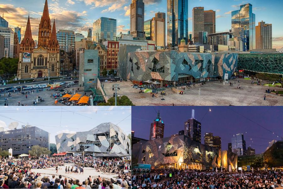 Federation Square là sân khấu cho hàng loạt sự kiện diễn ra quanh năm