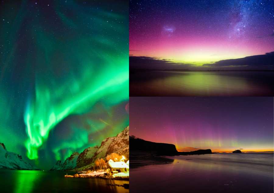 Khung cảnh rực rỡ của bầu trời cực quang vào mùa thu tại Úc