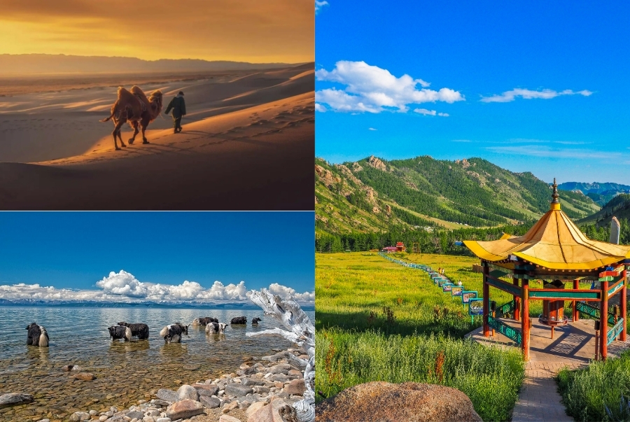 Vẻ đẹp hùng vĩ và đa dạng của thiên nhiên Mông Cổ khiến du khách không khỏi choáng ngợp