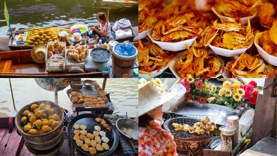 Trải nghiệm ẩm thực tại chợ nổi Pattaya là một trải nghiệm vô cùng thú vị
