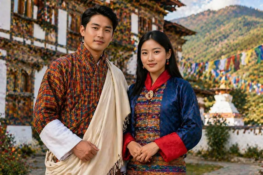 Gho và Kira là 2 mẫu trang phục truyền thống nổi bật nhất của Bhutan 