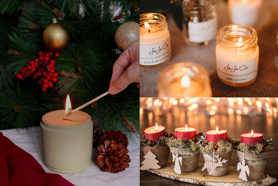 Sử dụng nến thơm hoặc tinh dầu là cách để Bạn sở hữu hương thơm đặc trưng của mùa giáng sinh Châu Âu