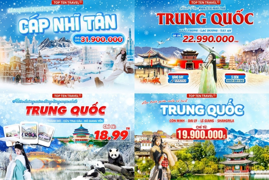 Một số hành trình tour Trung Quốc mùa đông nổi bật được nhiều du khách ưa chuộng
