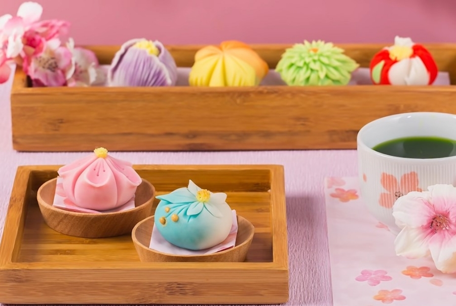 Bánh wagashi là món ăn phổ biến trong các buổi Hanami