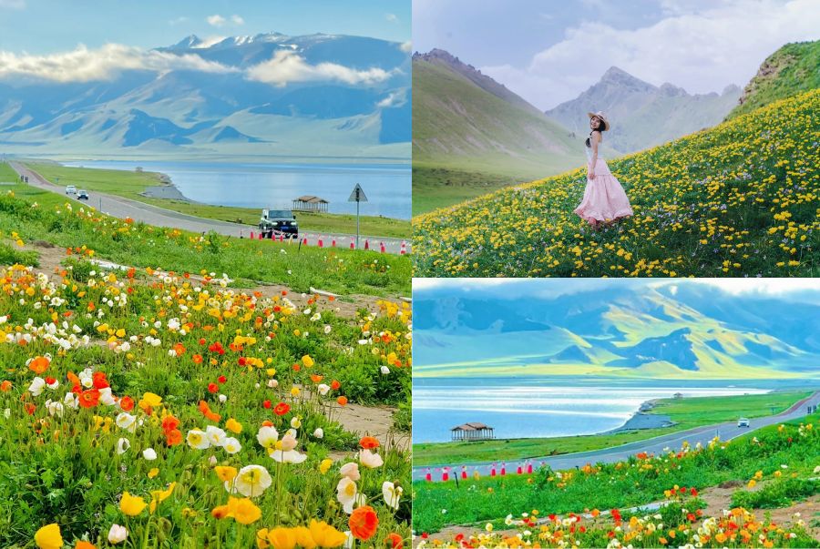 Khung cảnh mát mẻ, thời tiết ôn hòa là điểm mạnh của Tân Cương vào mùa xuân và hè