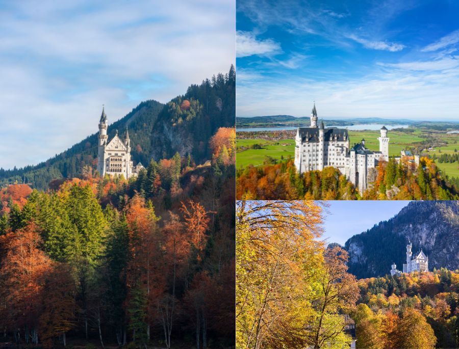 Lâu đài Neuschwanstein hiện lên như một biểu tượng sống động của nước Đức lãng mạn