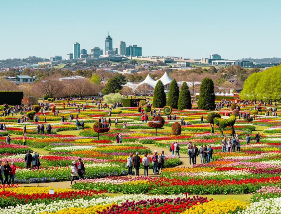 Floriade vừa là lễ hội vừa là vườn hoa mùa xuân lớn nhất nước Úc