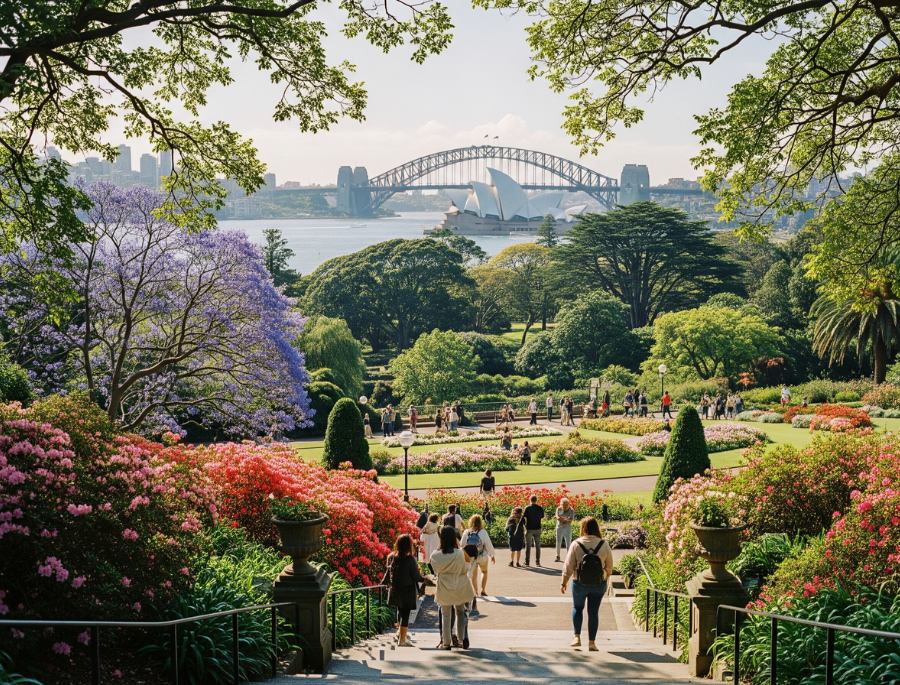 Khung cảnh rực rỡ tại Royal Botanic Garden Sydney mỗi khi mùa xuân gõ cửa