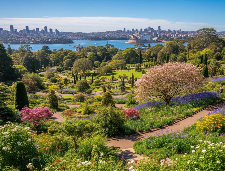 Một chiếc view triệu đô nhìn từ Royal Botanic Garden Sydney