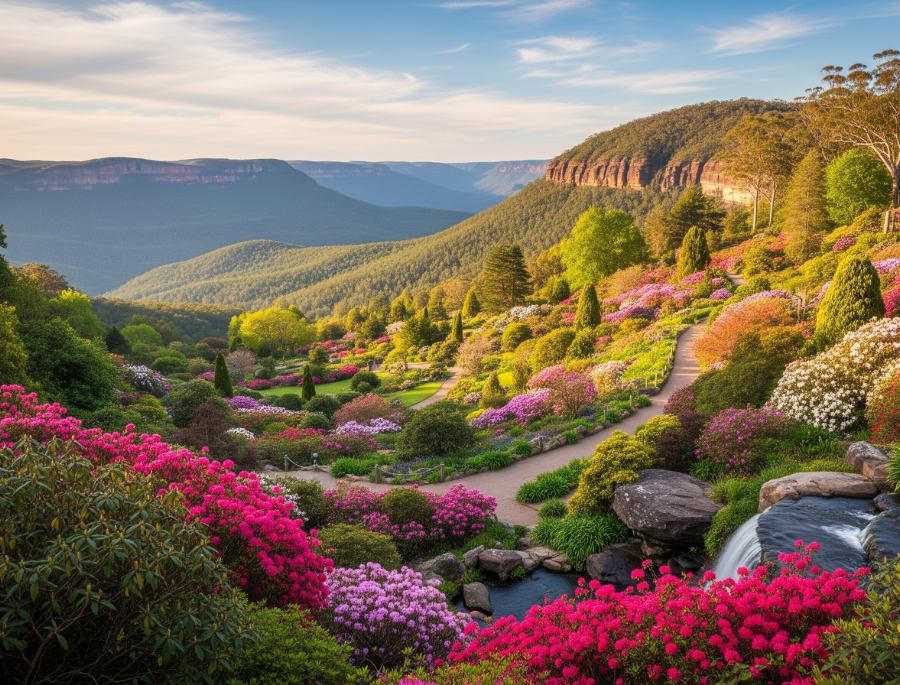 Blue Mountains Botanic Garden sở hữu khung cảnh nên thơ mỗi khi mùa xuân đến