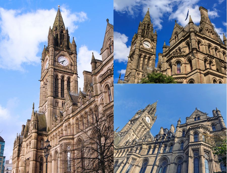 Tòa thị chính là kiệt tác nghệ thuật kiến trúc nổi tiếng của thành phố Manchester