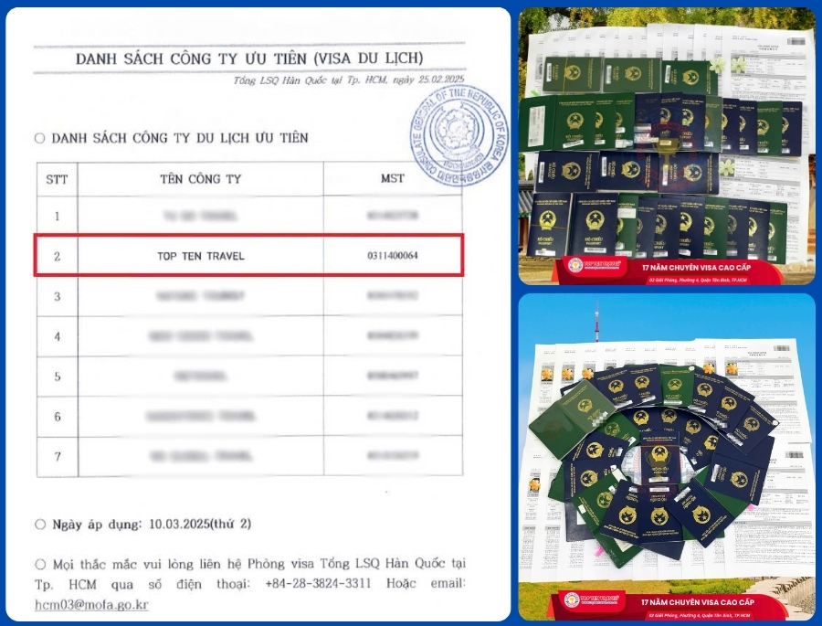 Với vị thế Công Ty top 2 được ưu tiên, Top Ten Travel mang lại những trải nghiệm hoàn hảo nhất cho Khách hàng trong quá trình xin visa