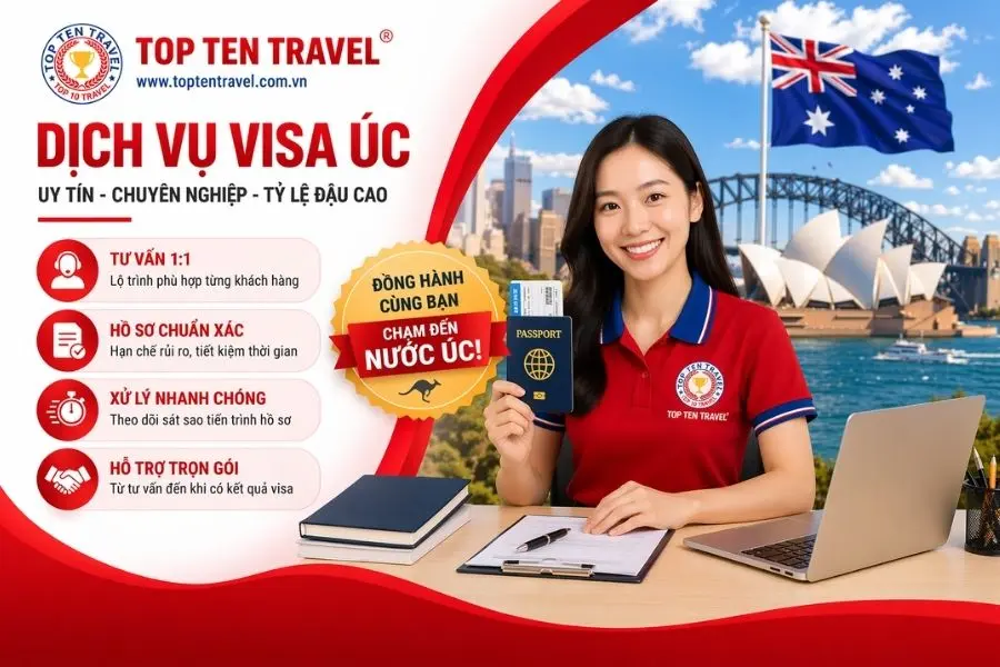 Dịch vụ visa Úc trọn gói giá tốt tại Top Ten Travel