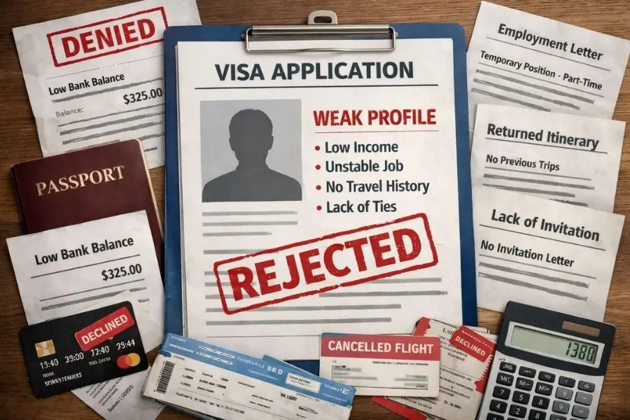 Việc sở hữu một bộ hồ sơ yếu sẽ khiến nhiều người lo ngại về tình trạng kết quả khi xin visa