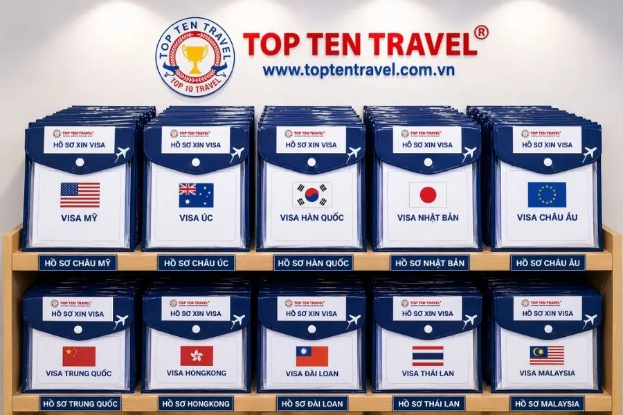 Top Ten Travel luôn thể hiện sự chỉnh chu từ khâu sắp xếp hồ sơ của từng thị trường