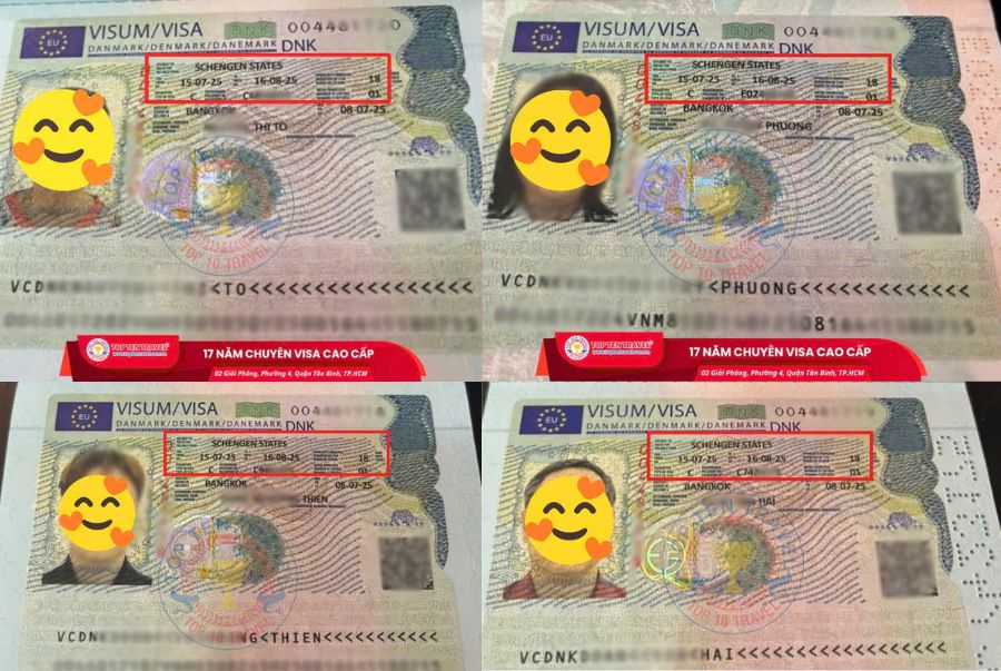 Visa du lịch Châu Âu được xin thành công bởi đội ngũ nhân viên nhà Top Ten Travel
