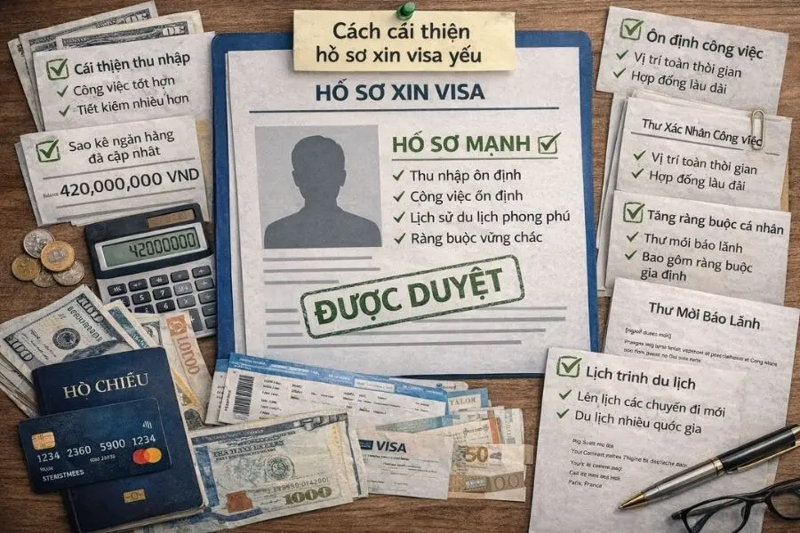 Các phương pháp cơ bản giúp khắc phục hồ sơ xin visa yếu
