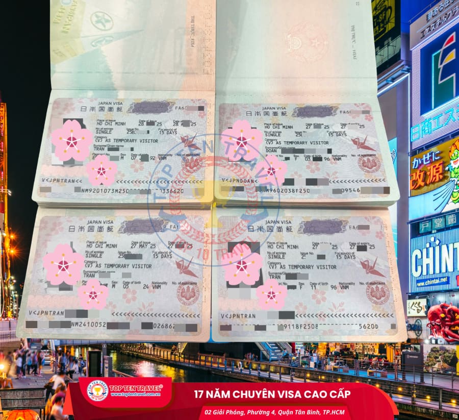 Những tấm visa thành công của các vị khách tại nhà Top Ten Travel