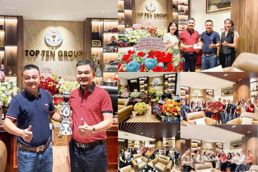 Sinh nhật ấm cúng của Ông Nguyễn Văn Toàn bên Ban Lãnh Đạo cấp cao và đội ngũ nhân viên của Đại Gia Đình Top Ten Travel