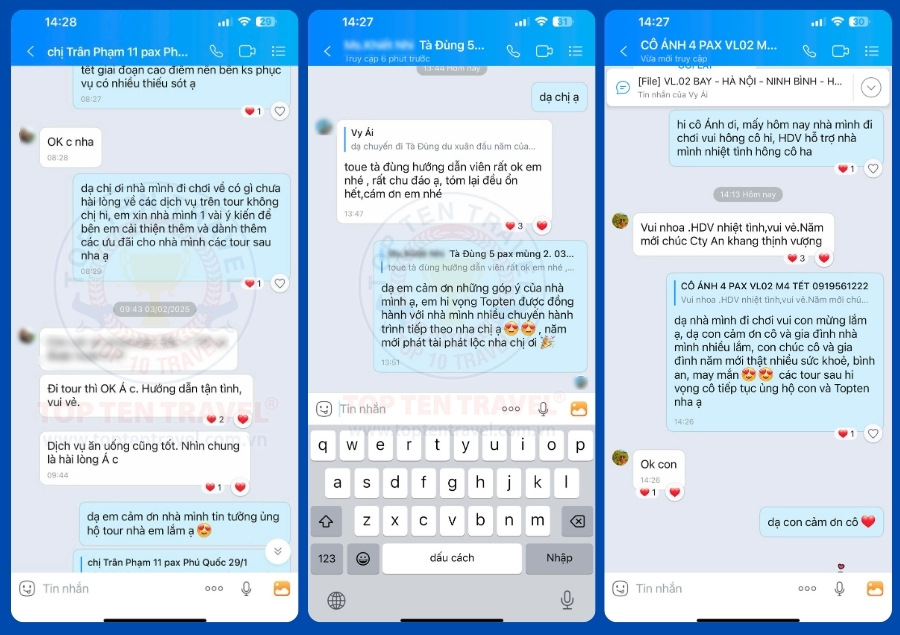 Không chỉ được đánh giá cao trong các dịch vụ tour nước ngoài, các tour nội địa của Top Ten Travel cùng làm hài lòng tất cả các du khách