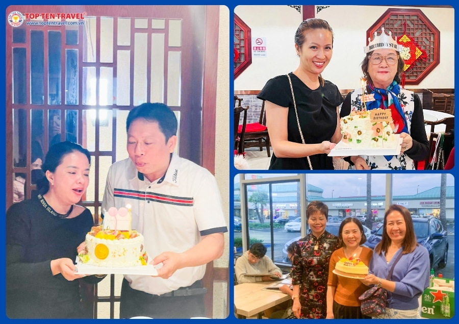 Top Ten Travel tổ chức các hoạt động chúc mừng sinh nhật bất ngờ cho Khách hàng trên tour