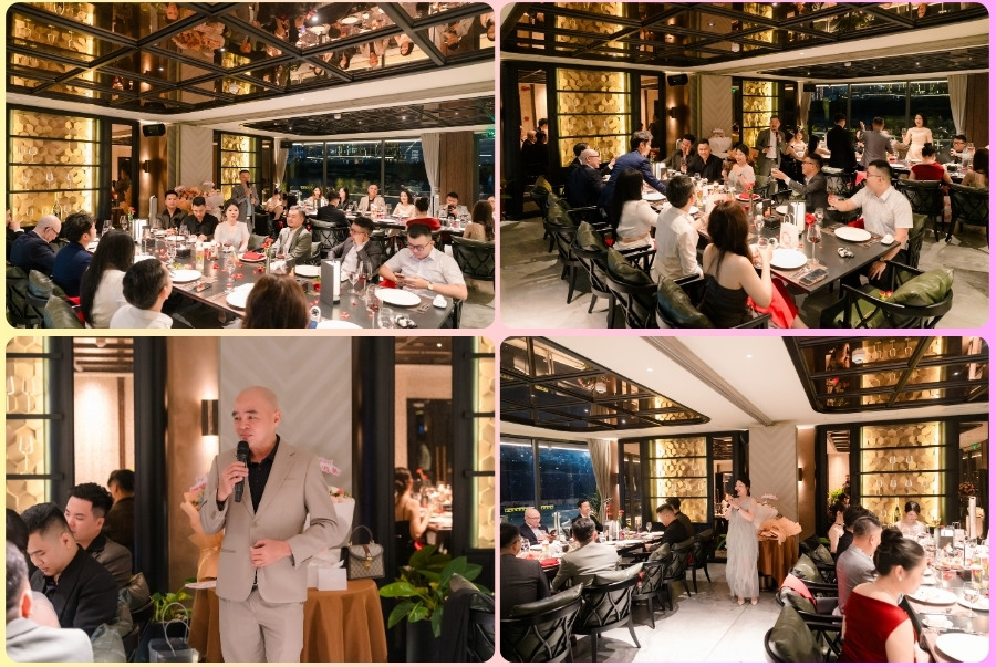 Đại diện Ban Lãnh Đạo Cấp Cao của Top Ten Group phát biểu tại buổi tiệc