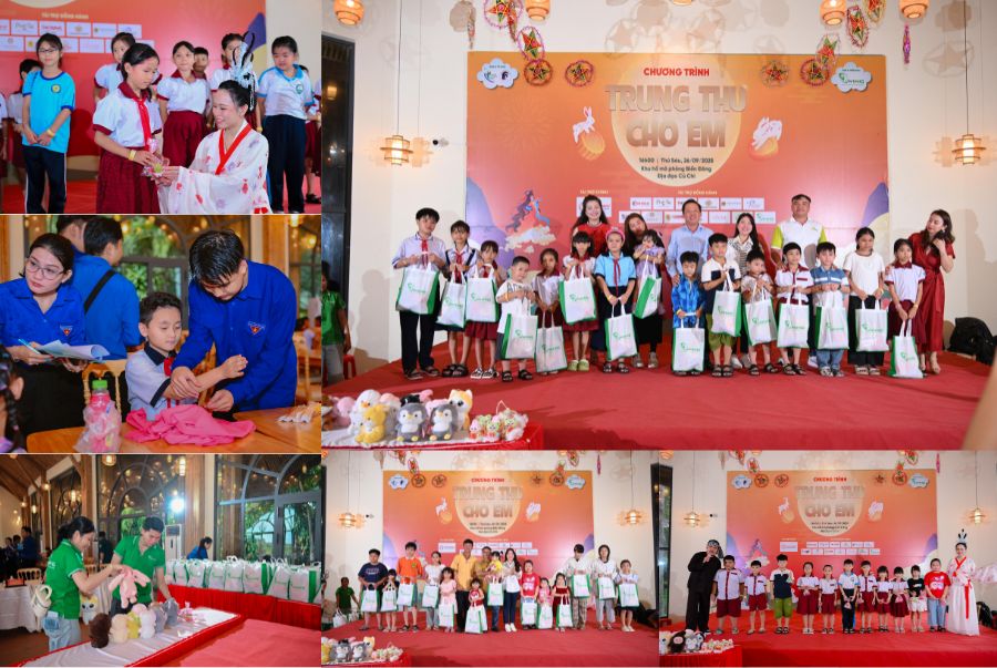 Những phần quà ý nghĩa được Ban Tổ Chức trao tặng tới các em nhỏ tham gia chương trình