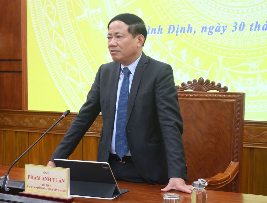 Ông Phạm Anh Tuấn - Chủ tịch UBND tỉnh Bình Định phát biểu tại buổi tọa đàm