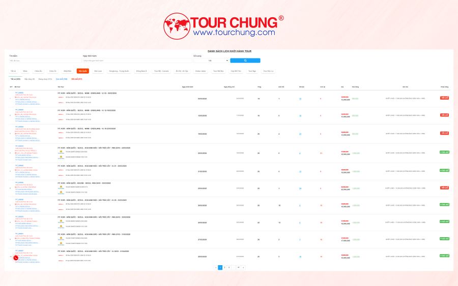 “Tour Chung” là một mạng lưới bán tour rộng lớn, có đầy đủ các thông tin sản phẩm đến chính sách chiết khấu