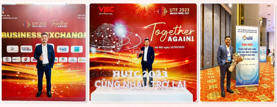 Ông Nguyễn Văn Toàn - Phó Tổng Giám Đốc Top Ten Travel, nguyên Ủy Viên Ban Chấp Hành CLB Unesco chụp ảnh lưu niệm tại sự kiện Unesco Travel Fest qua các năm