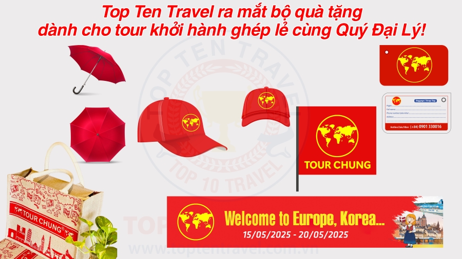 Bộ quà tặng thương hiệu mang tên “Tour Chung” vô cùng chuyên nghiệp và chỉnh chu