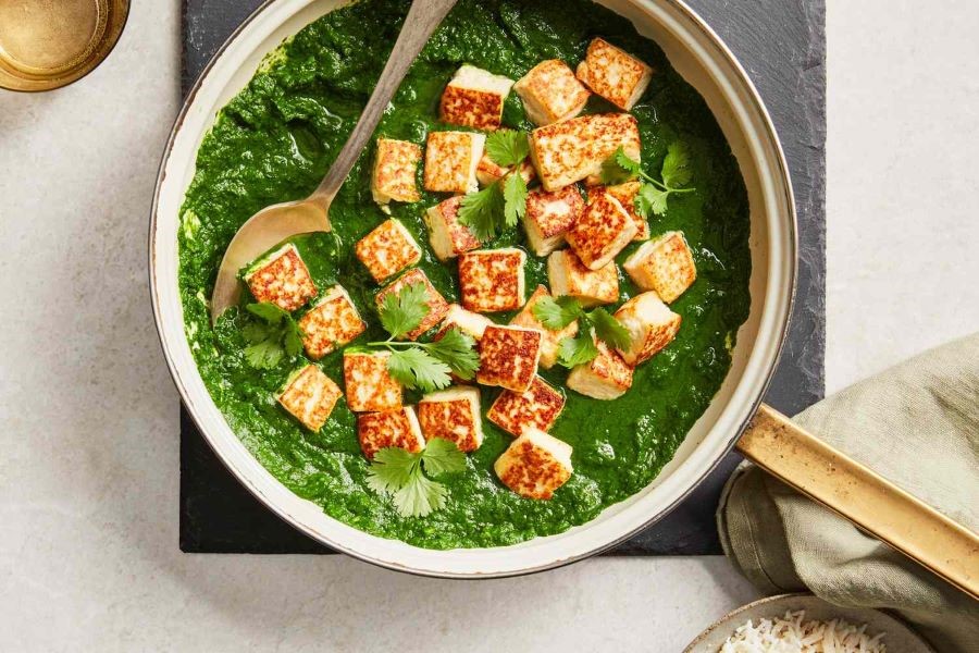 Palak Paneer với màu xanh đẹp mắt vừa ngon miệng vừa tốt cho sức khỏe