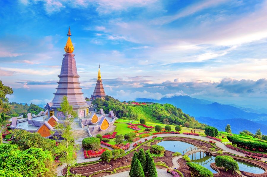 Khung cảnh thiên nhiên tươi đẹp tuyệt vời tại đồi Doi Inthanon