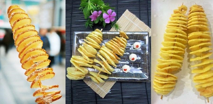Khoai tây lốc xoáy giòn tan với hương vị hấp dẫn