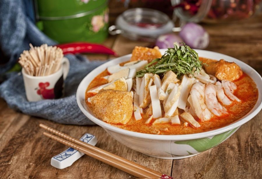 Bún Laksa tại Singapore sở hữu hương vị đậm đà đặc trưng