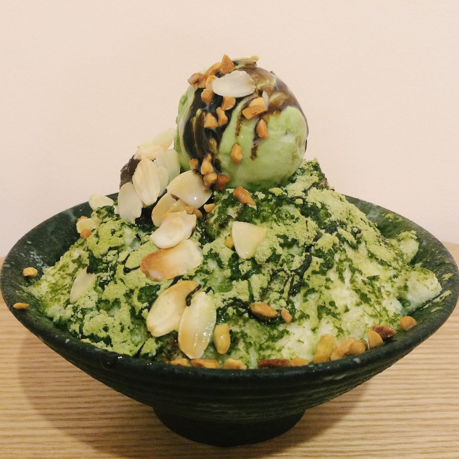 Bingsu matcha là một món tráng miệng dành riêng cho những tín đồ của trà xanh