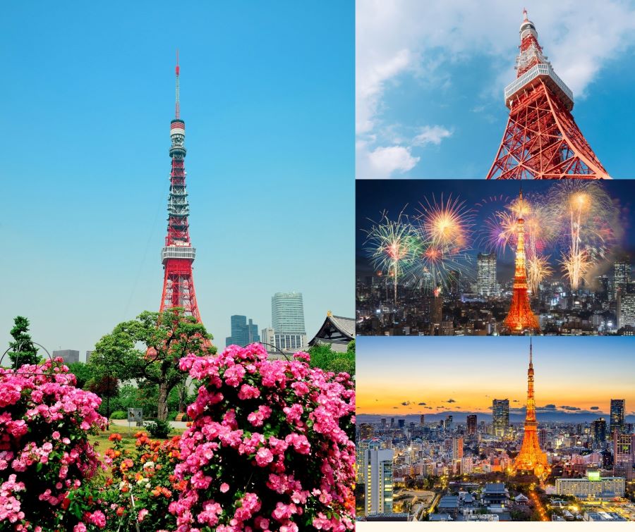 Tháp Tokyo nằm tại khu vực Shiba-koen thuộc quận Minato, Tokyo, Nhật Bản 