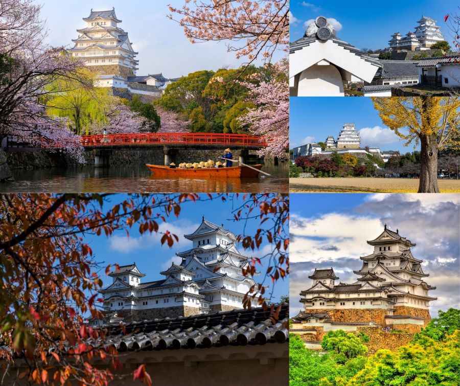  Lâu Đài Himeji hay còn gọi là lâu đài Hạc Trắng là một trong những địa điểm nổi tiếng Nhật Bản