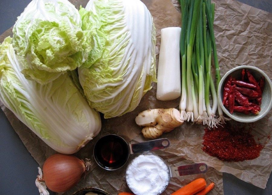 Các nguyên liệu chính trong món Kim chi quốc dân